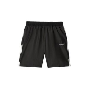 OFF-WHITE Diagonal Stripe Swim Shorts Men BLACK Beachwear